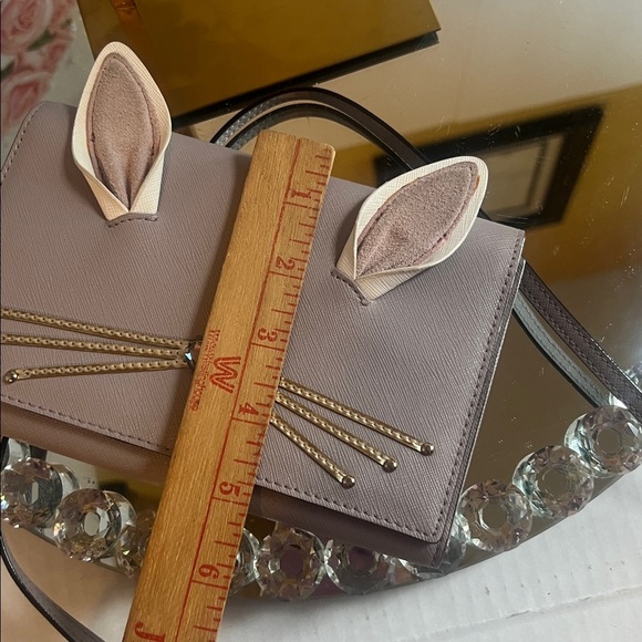 Kate Spade blush gray taupe rabbit crossbody wallet - Picture 15 of 15